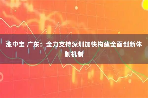 涨中宝 广东：全力支持深圳加快构建全面创新体制机制