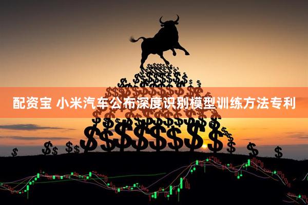 配资宝 小米汽车公布深度识别模型训练方法专利