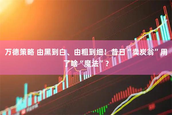 万德策略 由黑到白、由粗到细!昔日“卖炭翁”用了啥“魔法”?